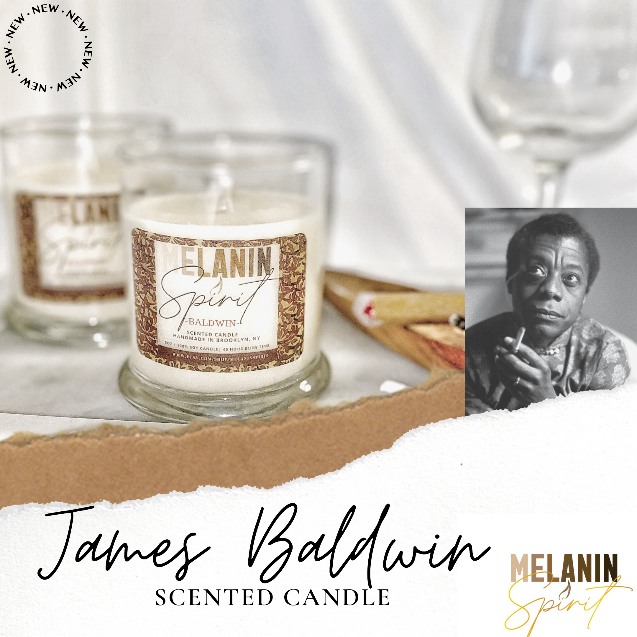 James "Baldwin" Scented Candle