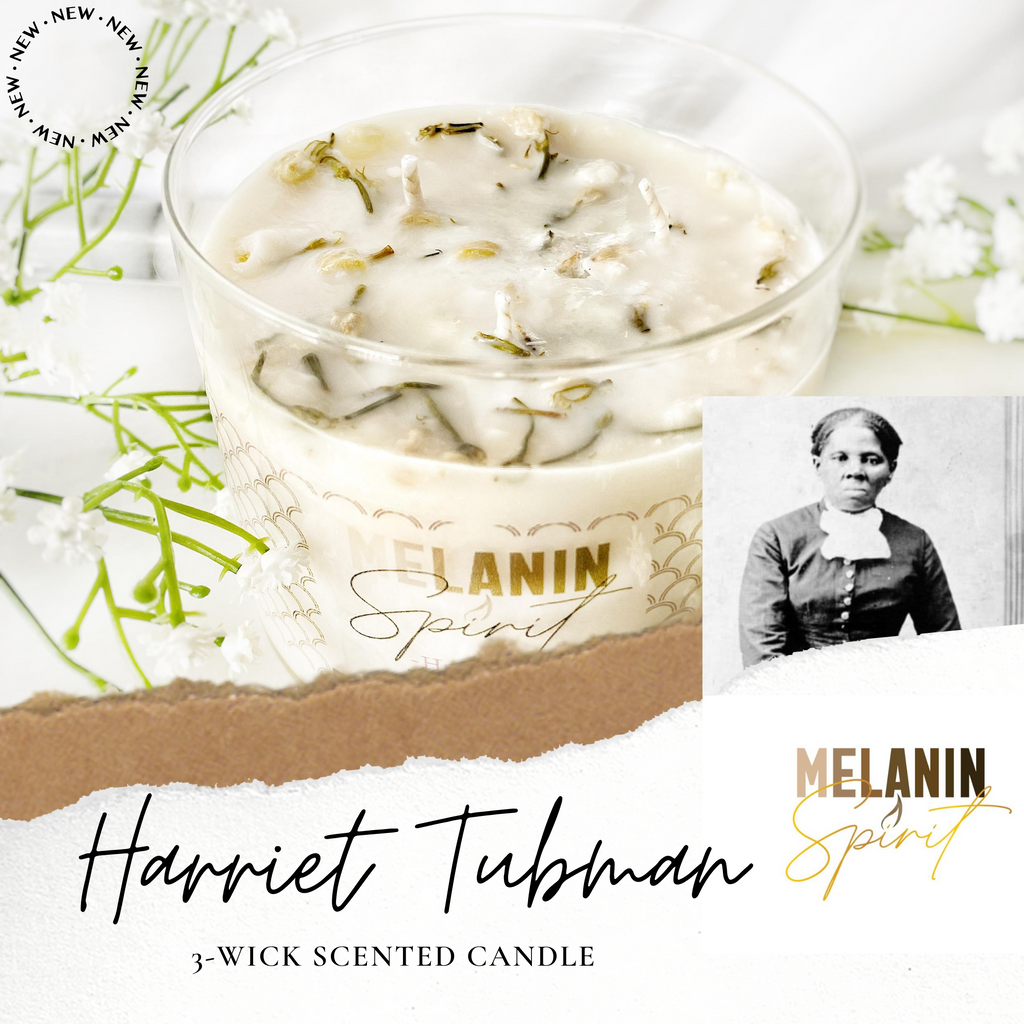 Harriet Tubman Inspired Scented Candle with notes of cactus blossoms and Jasmine.