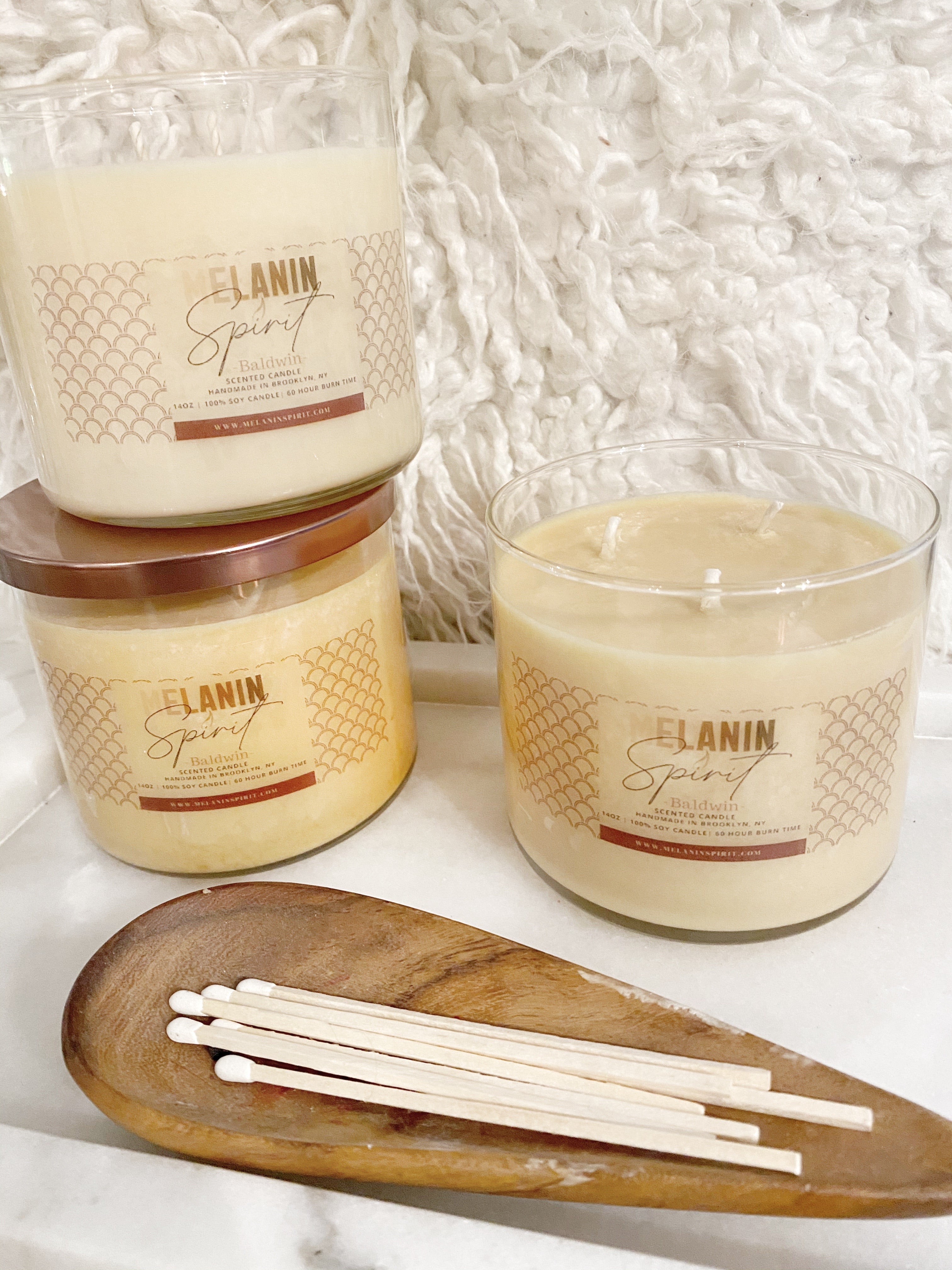3-Wick James “Baldwin” Scented Candle
